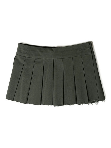  Open Yy Pleated Mini Skirt - Green 