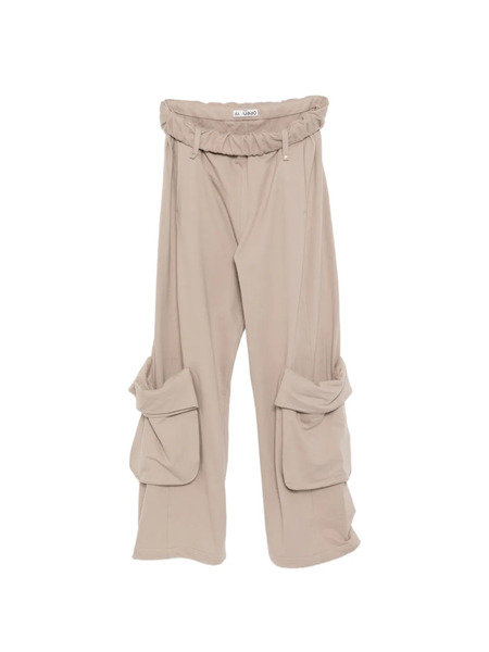  Open Yy Rolled-waist Trousers - Neutrals 