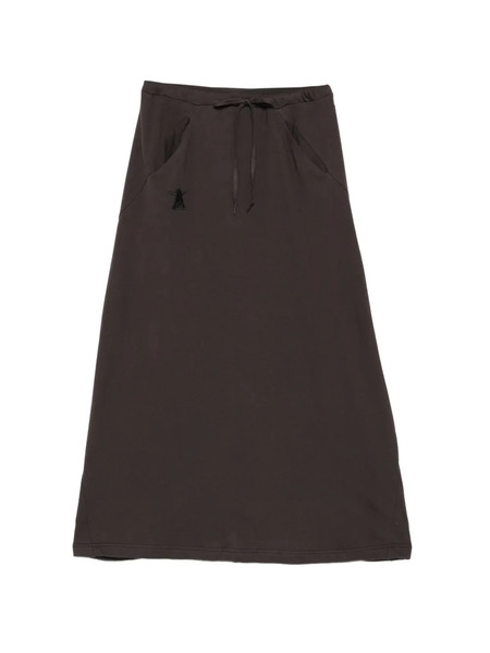  Open Yy Slant Maxi Skirt - Grey 