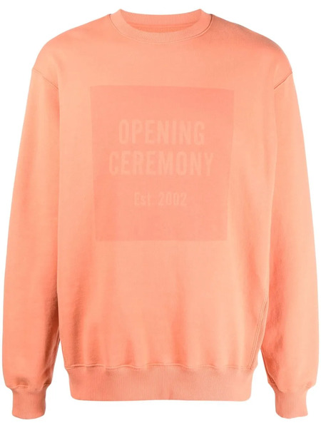  Opening Ceremony Box Logo Cotton Sweatshirt - Orange 
