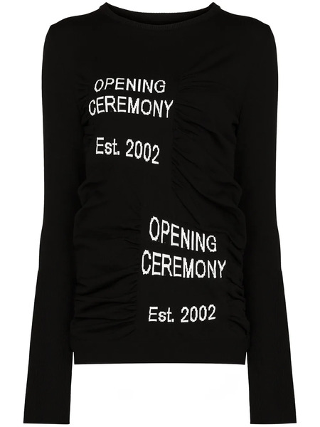  Opening Ceremony Box Logo Crew-neck Jumper - Black 