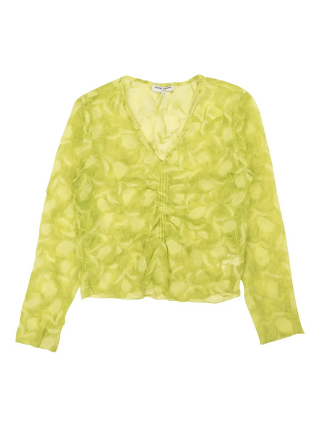  Opening Ceremony Crinkle-effect Long-sleeve Blouse - Yellow 
