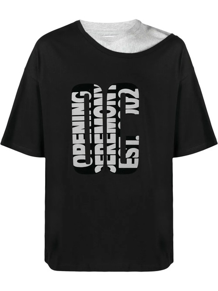  Opening Ceremony Double-collar T-shirt - Black 