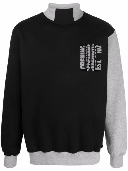  Opening Ceremony Logo-print Colour-block Sweatshirt - Black 