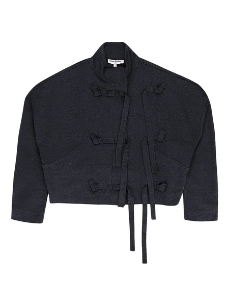  Opening Ceremony Tie-fastening Wool Jacket - Black 