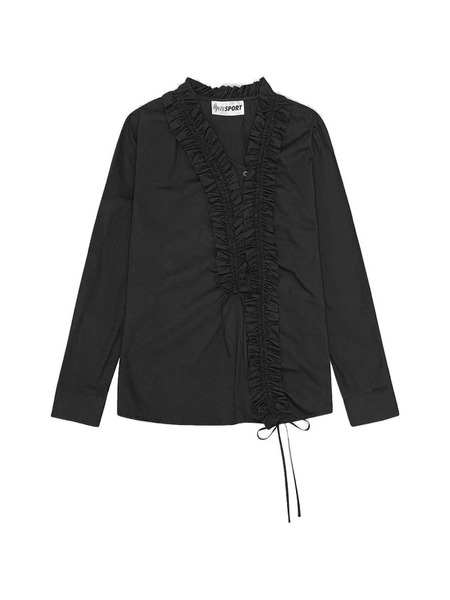  Opérasport Ruffled Tie Shirt - Black 