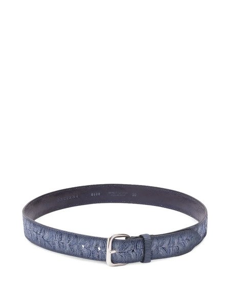  Orciani Blade Palm Leather Belt - Blue 