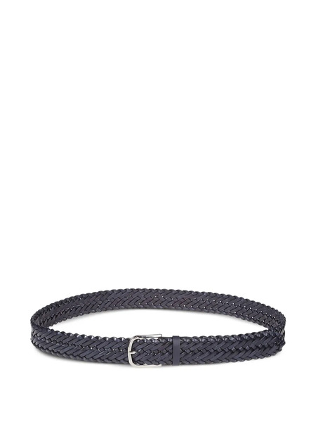  Orciani Braided Leather Belt - Blue 