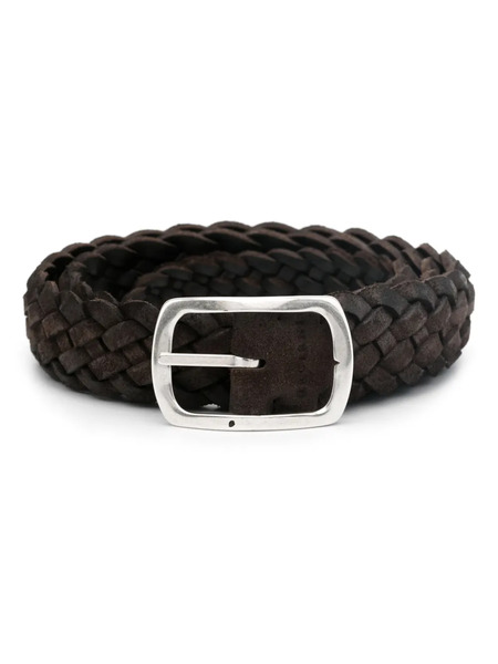  Orciani Braided Leather Belt - Brown 