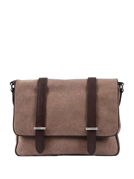  Orciani Buckle-fastening Leather Shoulder Bag - Brown 