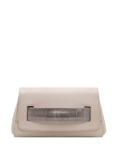  Orciani Chain Clutch Bag - Neutrals 