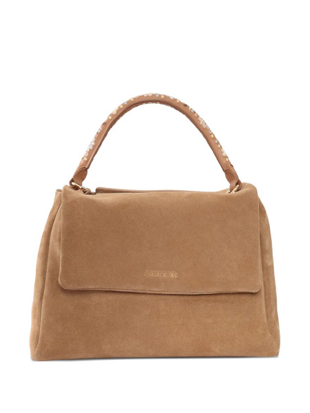  Orciani Floral-print-handle Tote Bag - Brown 