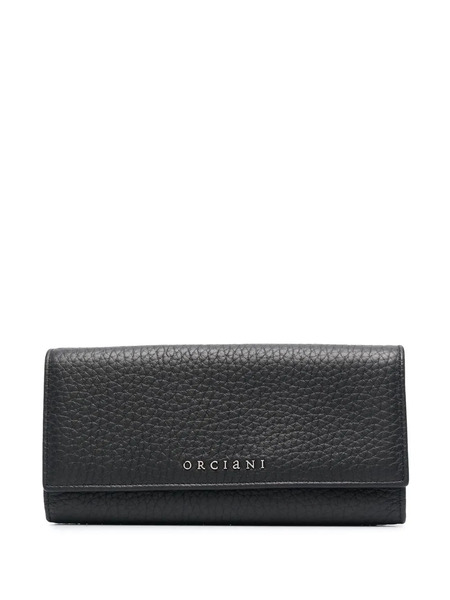  Orciani Grained Leather Purse - Black 