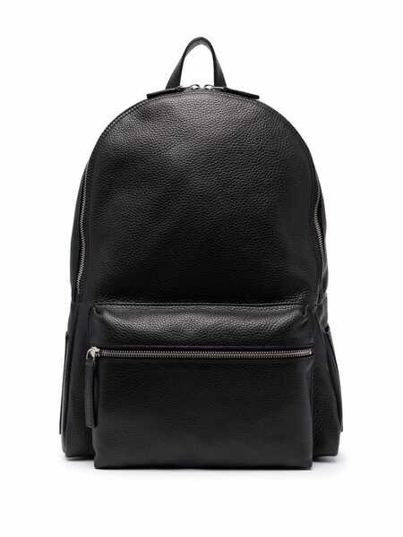  Orciani Logo Zipped Backpack - Black 