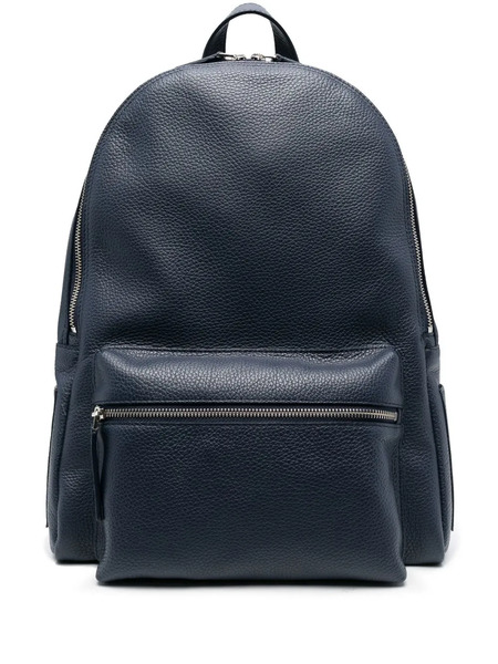  Orciani Logo Zipped Backpack - Blue 