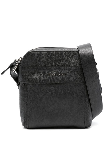  Orciani Mini Micron Leather Messenger Bag - Black 