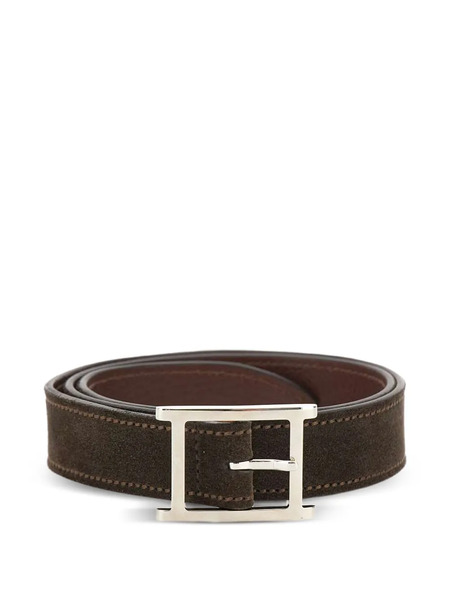  Orciani Rectangular-buckle Belt - Brown 