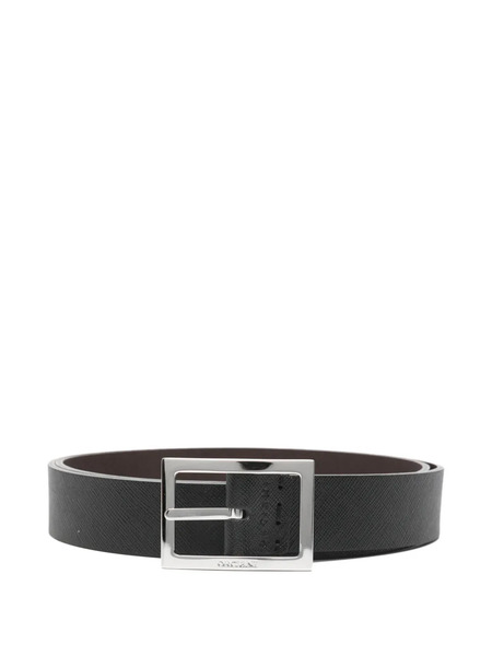 Orciani Square Buckle Belt - Black 