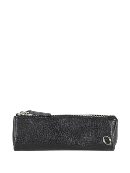  Orciani Zip-fastening Pebble Leather Wash Bag - Black 