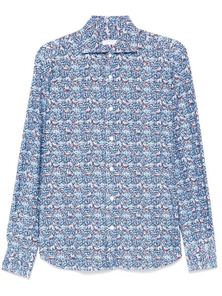  Orian Graphic-print Shirt - Blue 
