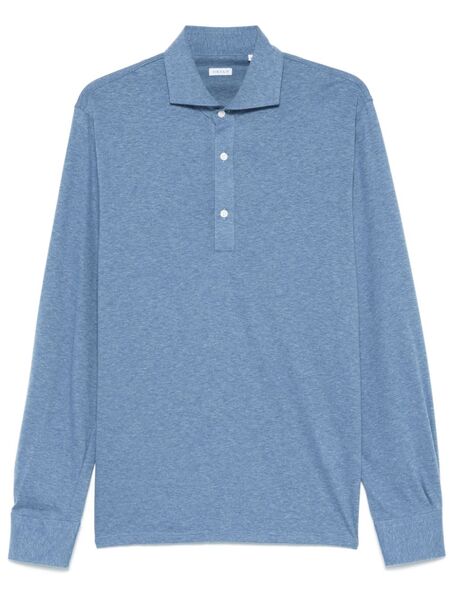  Orian Mélange-effect Polo Shirt - Blue 
