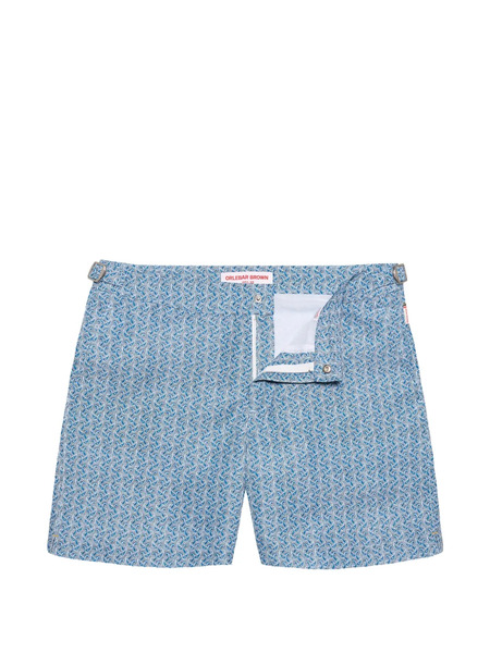  Orlebar Brown Bulldog Patterned Swim Shorts - Blue 