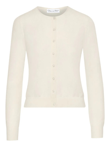  Oscar De La Renta Button-front Cardigan - White 
