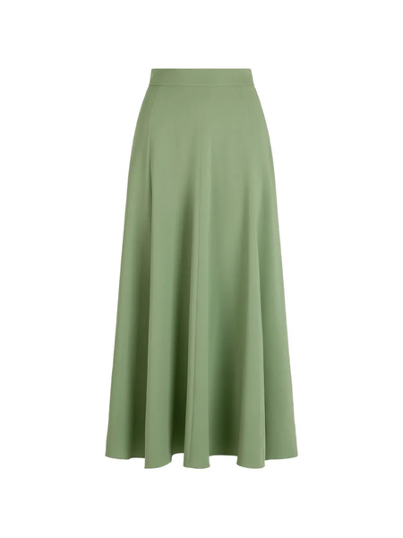  Oscar De La Renta Georgette Flared Maxi Skirt - Green 