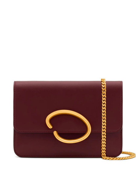  Oscar De La Renta O Pochette Circle Chain Shoulder Bag - Red 