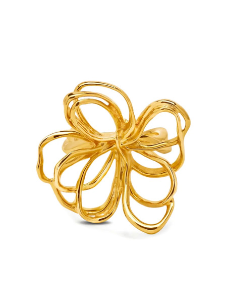  Oscar De La Renta Threaded-flower Ring - Gold 