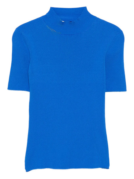  Oscar De La Renta Turtleneck Top - Blue 