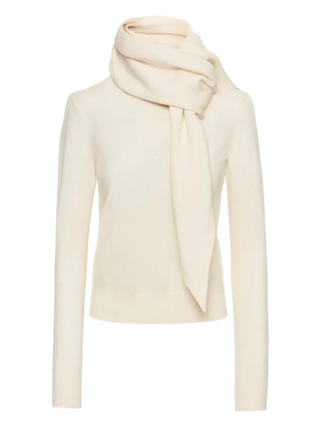  Oscar De La Renta Virgin Wool Sweater - Neutrals 