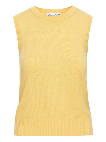  Oscar De La Renta Virgin Wool Top - Yellow 