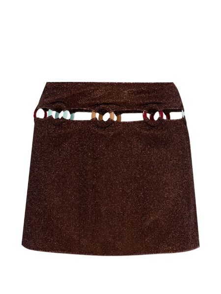  Oséree Cut-out Mini Skirt - Brown 