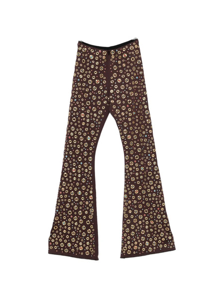  Oséree Embellished Flared Trousers - Brown 