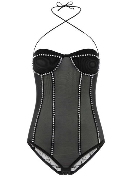  Oséree Gem-embellished Bodysuit - Black 