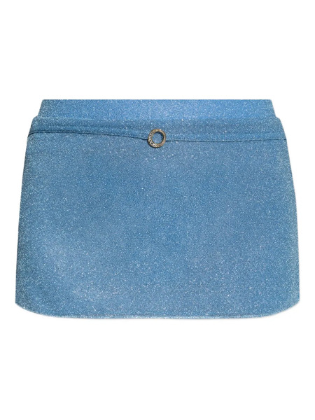  Oséree Glitter-detailing Mini Skirt - Blue 