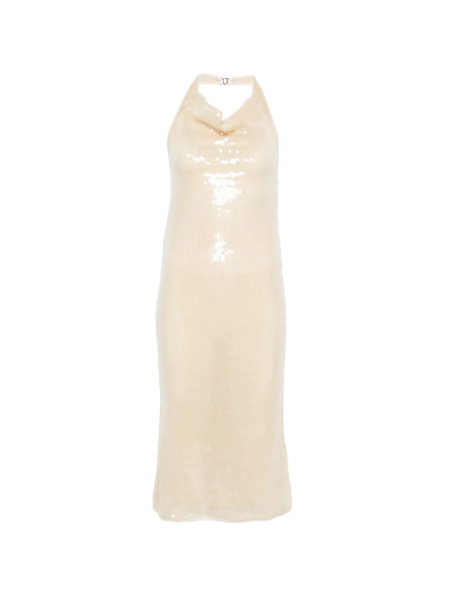  Oséree Halterneck Midi Dress - Neutrals 