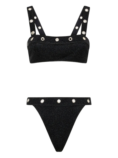  Oséree Lumière Crystal-studs Bikini - Black 