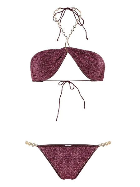  Oséree Lumière O Chain Lurex Bikini - Purple 