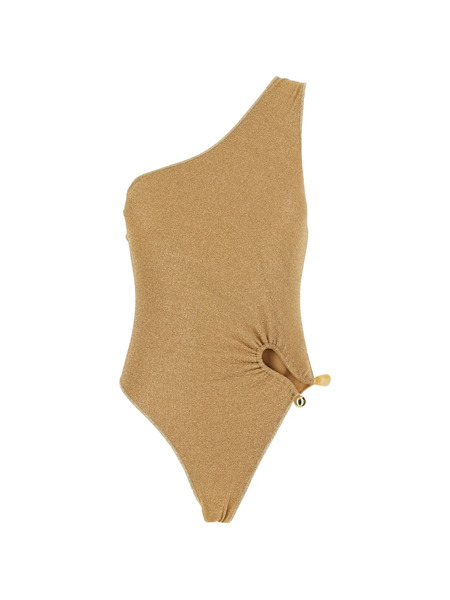  Oséree Lumière One-shoulder Swimsuit - Gold 