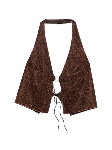  Oséree Ring-detail Top - Brown 