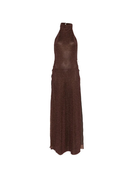  Oséree Ring Turtleneck Maxi Dress - Brown 