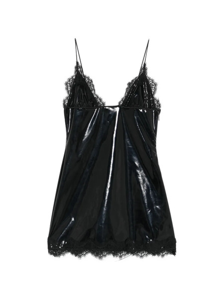  Oséree Travaillè Lace-trim Mini Dress - Black 