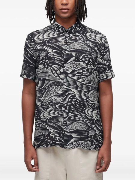  Osklen Abstract-pattern Print Short-sleeve Shirt - Black 
