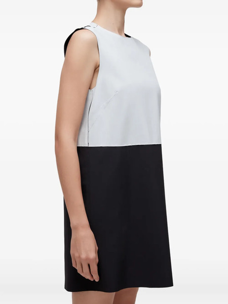  Osklen Bicolor Sleeveless Shift Mini Dress - Black 