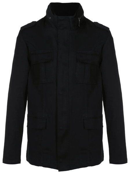  Osklen Concealed-fastening Hooded Jacket - Black 