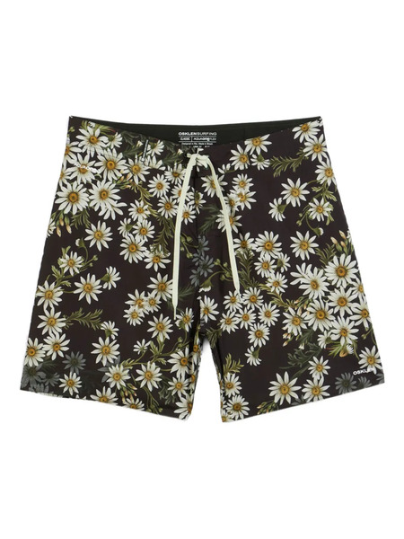  Osklen Daisy Night Drawstring Swim Shorts - Black 