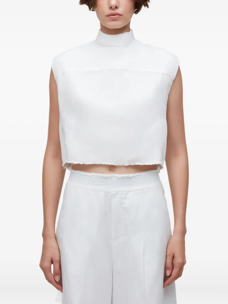 Osklen Embellished-collar Sleeveless Top - White 
