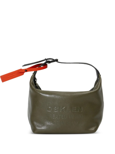  Osklen Embossed Leather Satchel - Green 